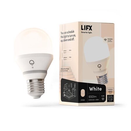 Lifx LIFX Smart Home A19 E26 (Medium) Smart-Enabled LED Bulb White 50 Watt Equivalence 1 pk L3A19LW06E26US